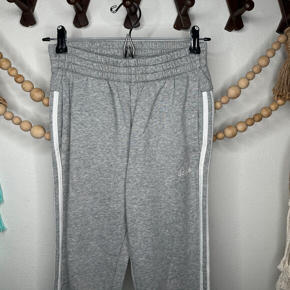 Adidas Gray White Stripe Sweatpants - Picture 1 of 4
